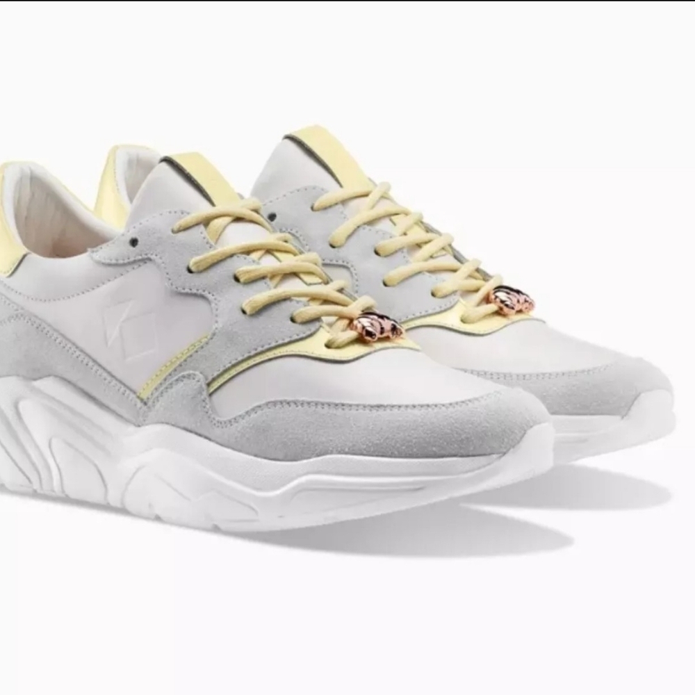 Koio limited edition hand leather/suede Dominique Ansel low trainer Sneakers sz7